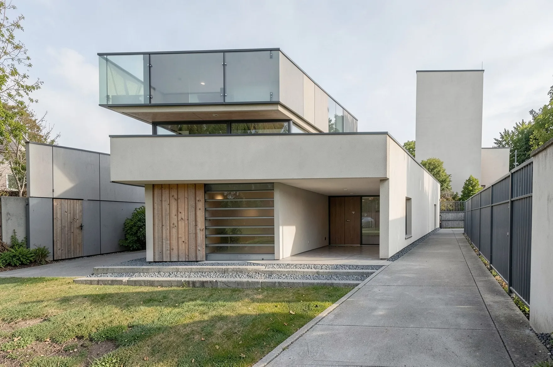 Exterior after AI photoreal render, 4K output