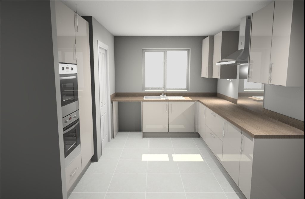 Utility room rendering before AI enhancement - Fusion 360 Export